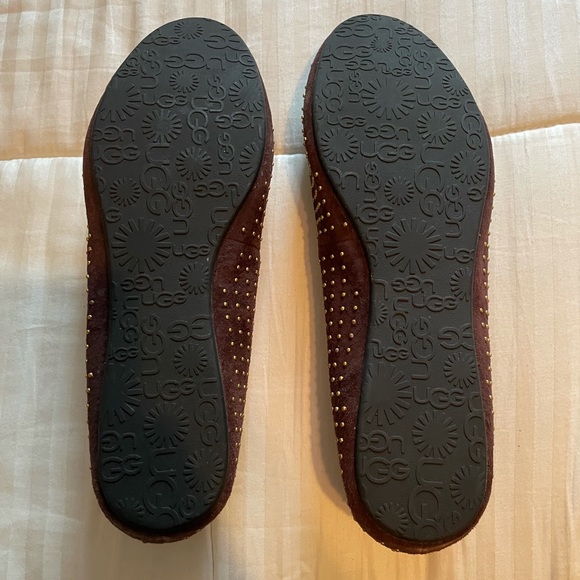 UGG Australia Women’s Alloway Brown Studded Flats - Size 11 - Picture 7 of 13